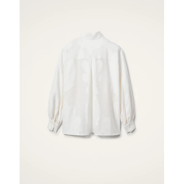 La DoubleJ Poet Shirt in Pineapple Lace White, view 6