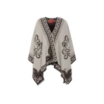 La DoubleJ Poncho in Herald Cream at Coveti