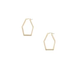 La DoubleJ Portal Hoops in 24K Gold Plate | Earrings | Coveti