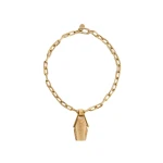 La DoubleJ Portal Necklace in 24k Gold Plate & Jasper at Coveti