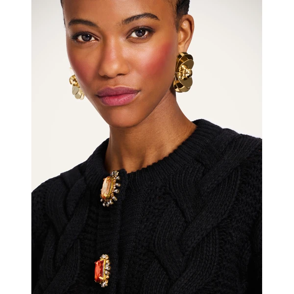 La DoubleJ Portrait Cardigan in Black, view 5