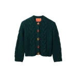 La DoubleJ Portrait Cardigan in Green