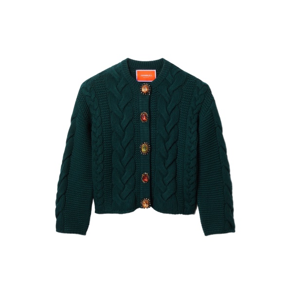 La DoubleJ Portrait Cardigan in Green | Cardigan | Coveti
