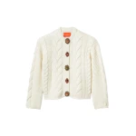 La DoubleJ Portrait Cardigan in Ivory