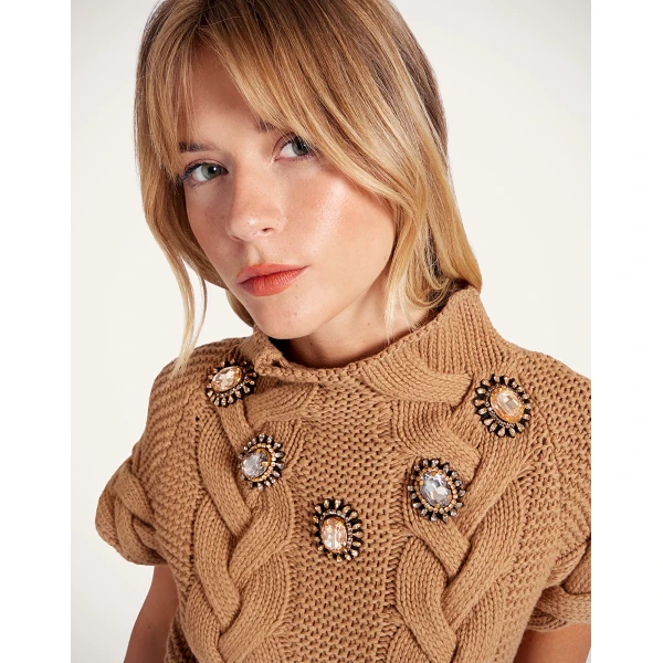 La DoubleJ Portrait Top in Brown, view 6