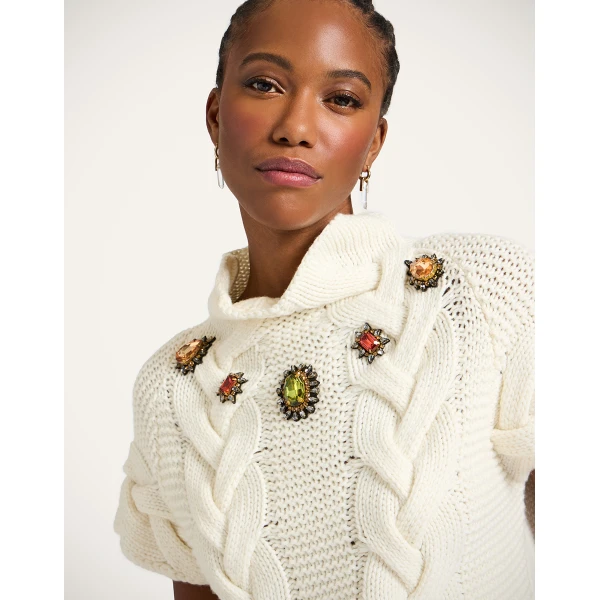 La DoubleJ Portrait Top in Ivory, view 6