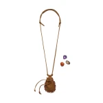 La DoubleJ Power Pouch With Crystals in Tan at Coveti