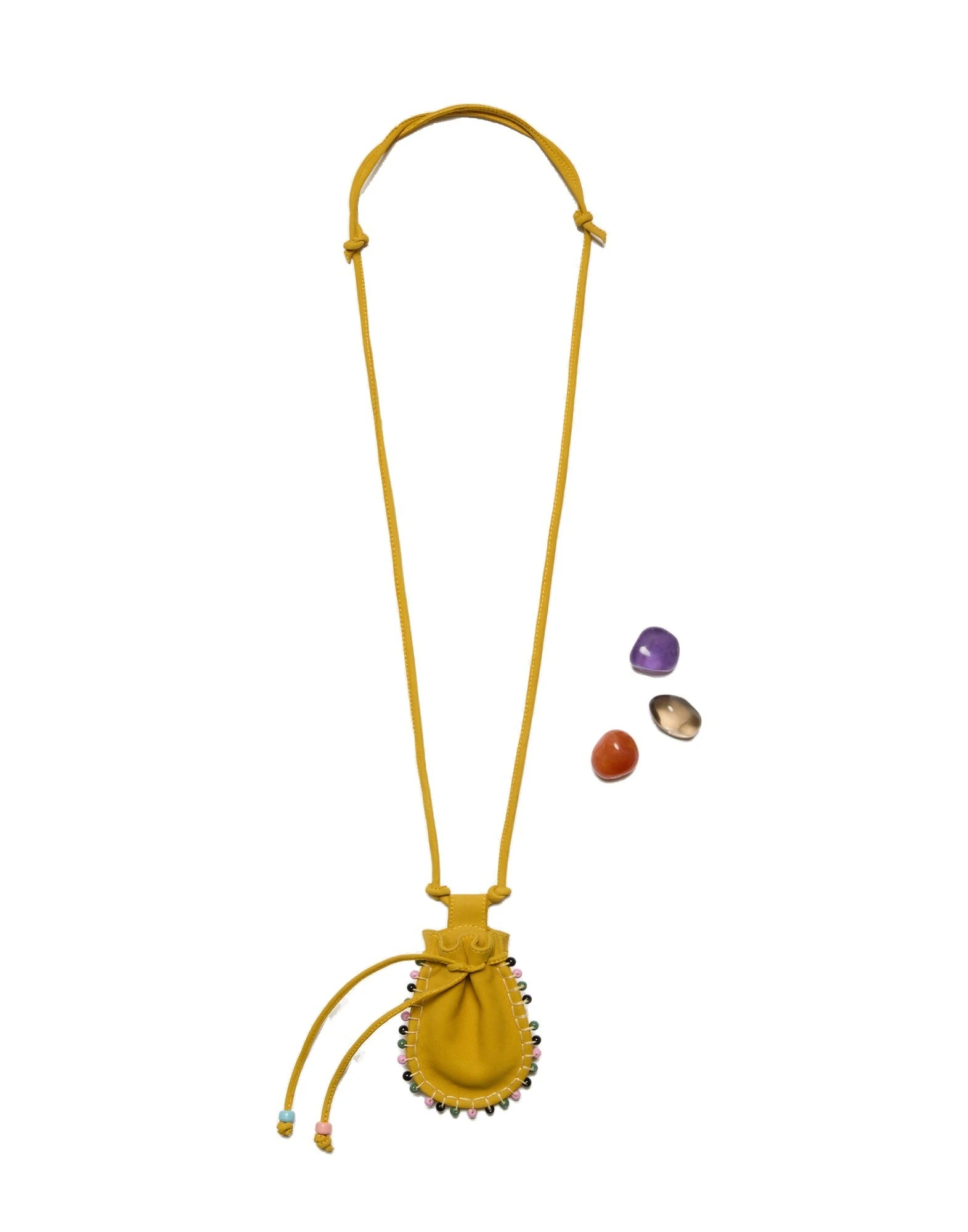 La DoubleJ Power Pouch With Crystals in Yellow at Coveti La DoubleJ Power Pouch With Crystals in Yellow at Coveti