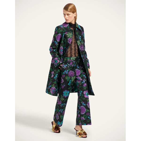 La DoubleJ Precious Coat in Botanical Black, view 2