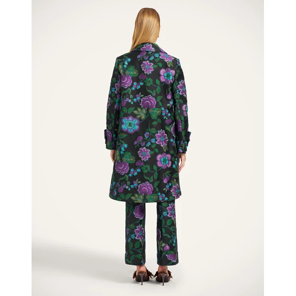 La DoubleJ Precious Coat in Botanical Black, view 3