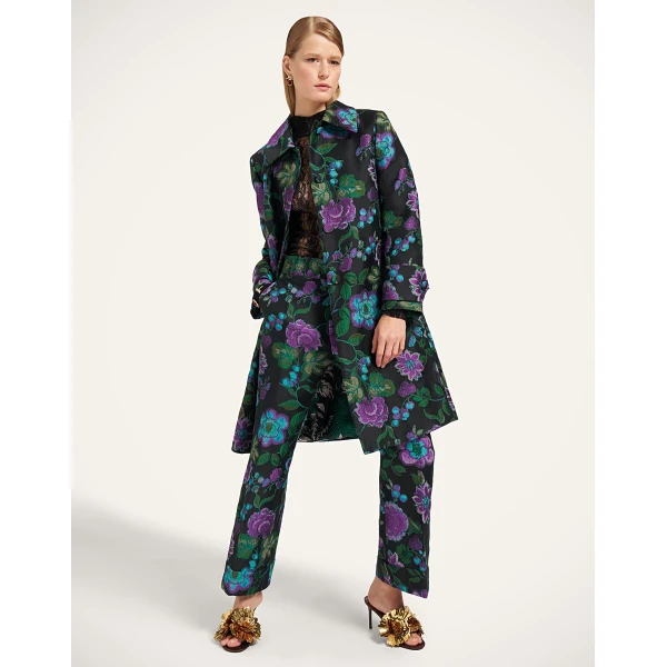 La DoubleJ Precious Coat in Botanical Black, view 4