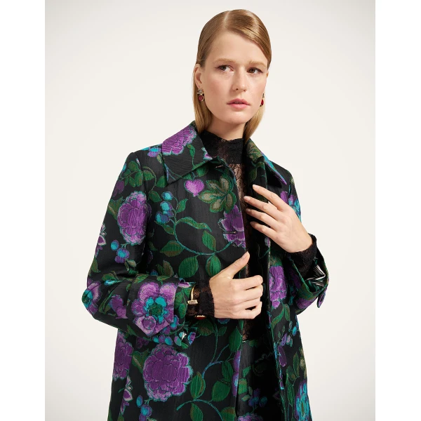 La DoubleJ Precious Coat in Botanical Black, view 5