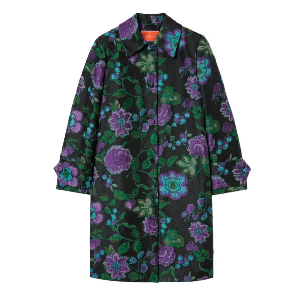 La DoubleJ Precious Coat in Botanical Black at Coveti