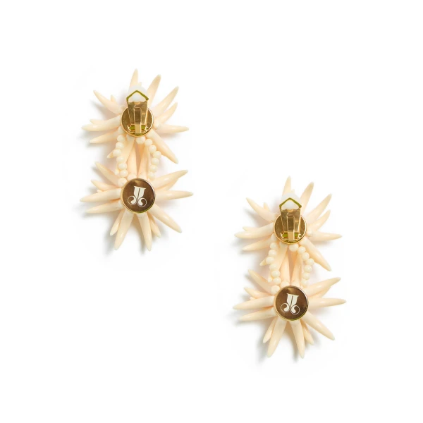 La DoubleJ Primavera Earrings in Ivory, view 3