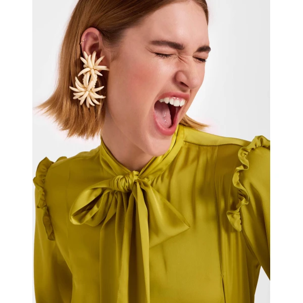 La DoubleJ Primavera Earrings in Ivory, view 4