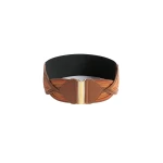 La DoubleJ Rainbow Belt in Color Block Orange & Camel at Coveti
