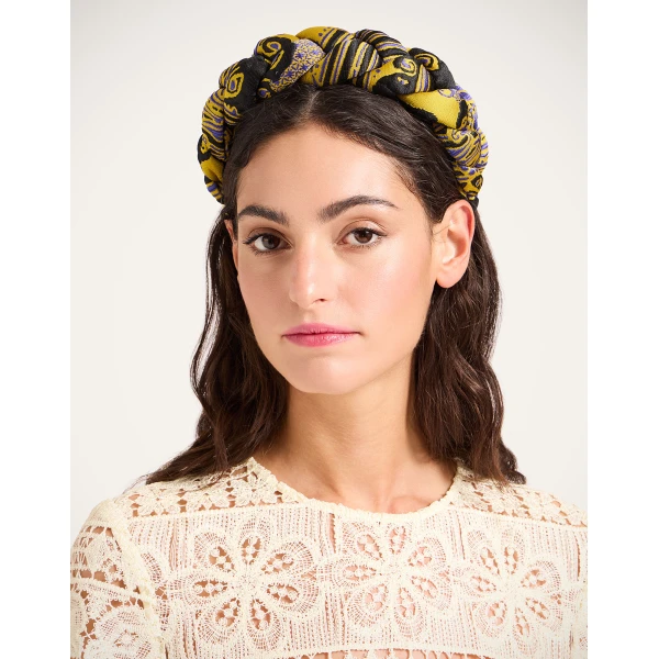 La DoubleJ Rapunzel Headband in Atlantis Yellow, view 2