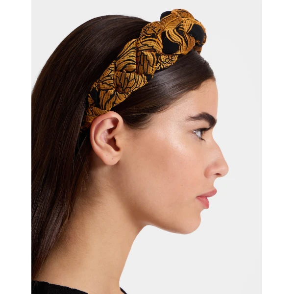 La DoubleJ Rapunzel Headband in Cherubs Black, view 4