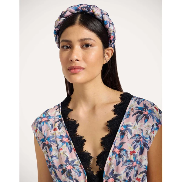 La DoubleJ Rapunzel Headband in Mini Tropicana Mauve, view 2