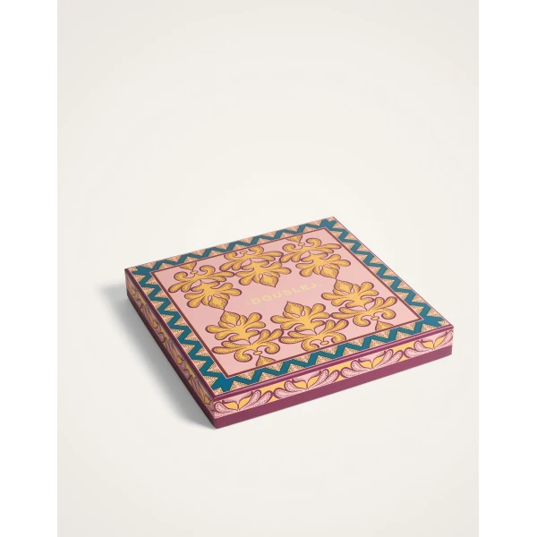 La DoubleJ Reversible Foulard 90 in Florette Fuchsia at Coveti