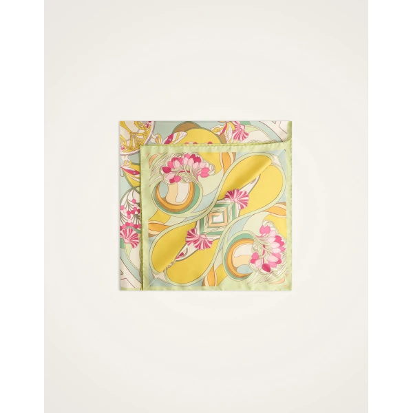 La DoubleJ Reversible Foulard 90 in Florette Fuchsia at Coveti
