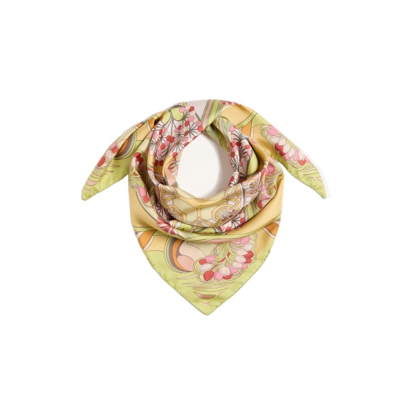 La DoubleJ Reversible Foulard 90 in Florette Fuchsia at Coveti