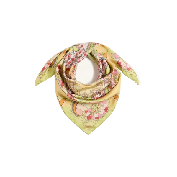 Reversible Foulard 90 in Florette Fuchsia