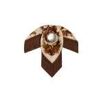 La DoubleJ Reversible Fringe Foulard 90 in Coven Buttercream at Coveti