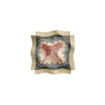 La DoubleJ Reversible Fringe Foulard 90 in Mariposa Celeste | Scarves | Coveti