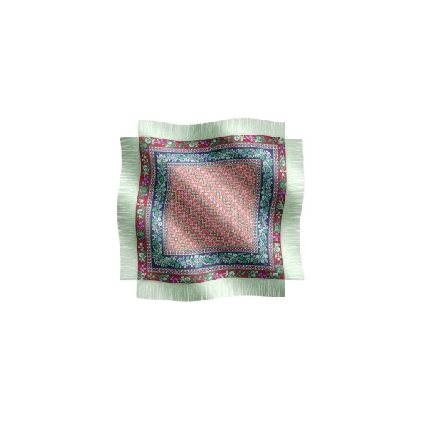 La DoubleJ Reversible Fringe Foulard 90 in Regalia Red at Coveti