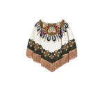 La DoubleJ Reversible Mini Poncho in Nucleus Off White at Coveti