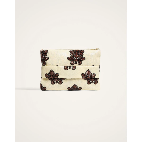 La DoubleJ Ruffle Pochette in Herald Pink, view 4