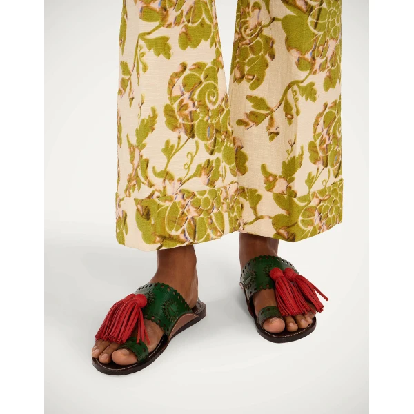 La DoubleJ Sandy Slides in Dark Green, view 2