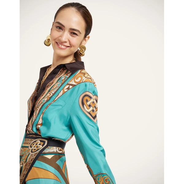 La DoubleJ Sarong Skirt in Kells Swirl Camel at Coveti