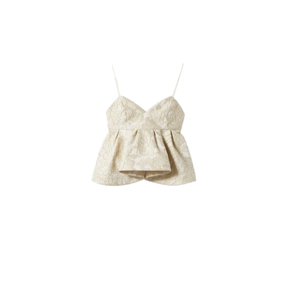 La DoubleJ Satine Top in Peony Ivory | Tops | Coveti