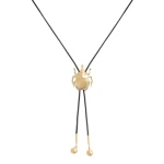 La DoubleJ Scarab Cow Tie in 24K Gold Plate at Coveti