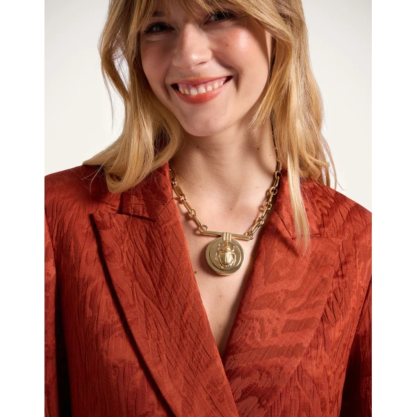 La DoubleJ Scarab Necklace in 24K Gold Plate | Necklace | Coveti