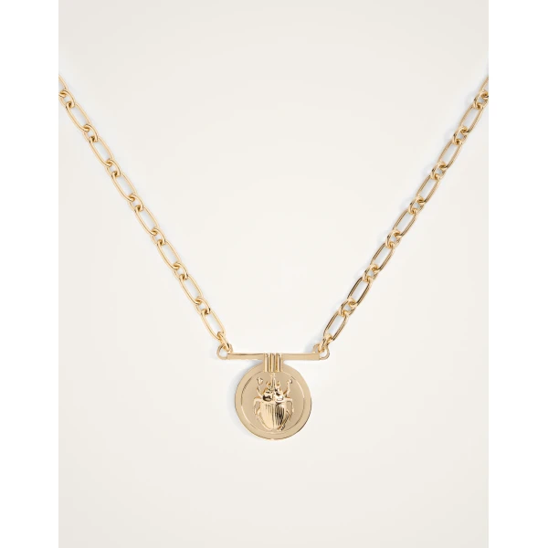 La DoubleJ Scarab Necklace in 24K Gold Plate | Necklace | Coveti