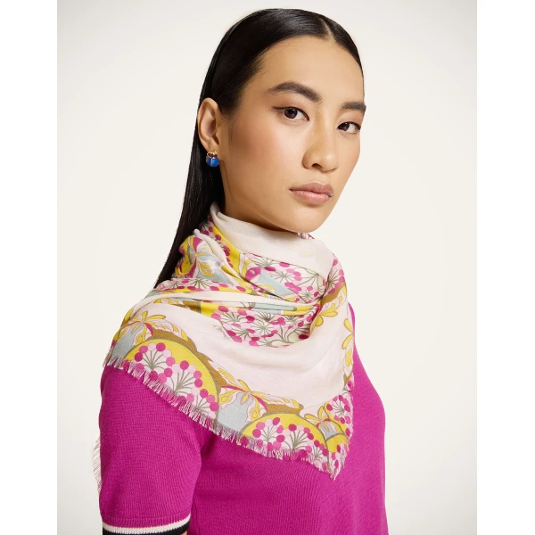 La DoubleJ Scarf (70X180) in Florette Fuchsia at Coveti