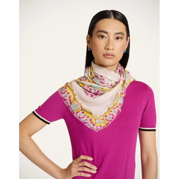 La DoubleJ Scarf (70X180) in Florette Fuchsia at Coveti