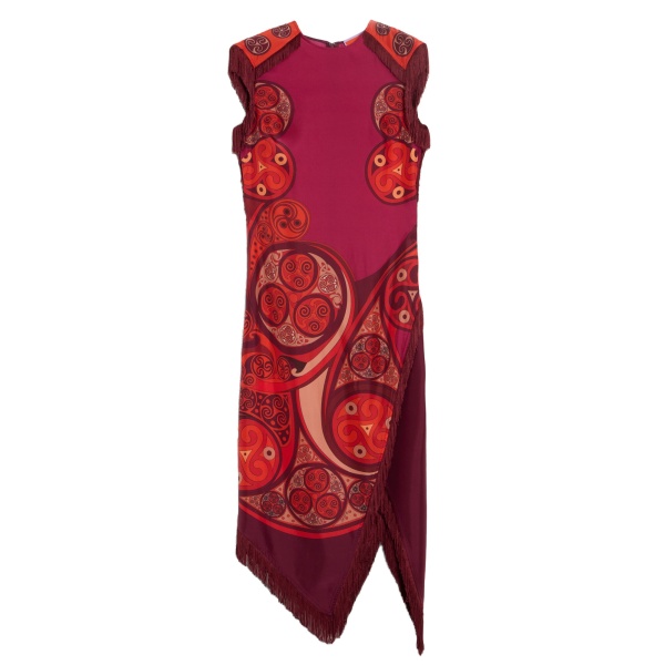 La DoubleJ Scarf Dress in Alchemy Dark Red at Coveti
