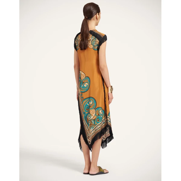 La DoubleJ Scarf Dress in Kells Tobacco at Coveti