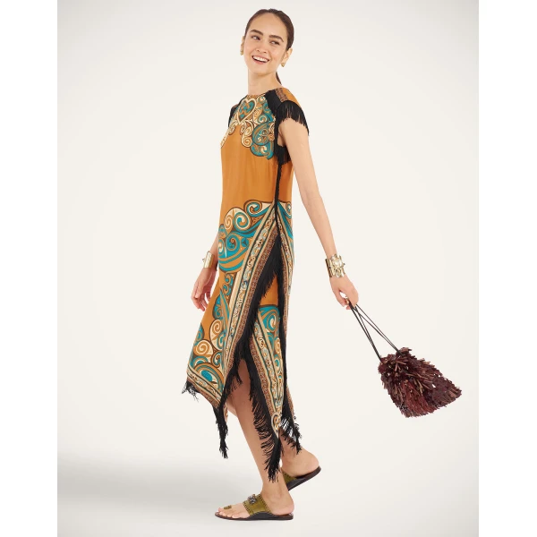 La DoubleJ Scarf Dress in Kells Tobacco at Coveti