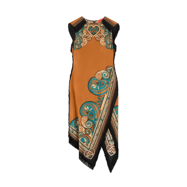 La DoubleJ Scarf Dress in Kells Tobacco at Coveti