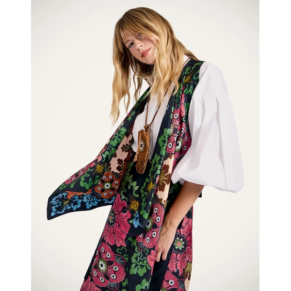 La DoubleJ Scarf Gilet in Bounty Red at Coveti