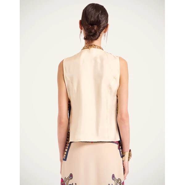 La DoubleJ Scarf Gilet in Lemuria Blue at Coveti