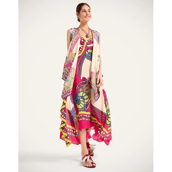 La DoubleJ Scarf Gilet in Lemuria Blue at Coveti