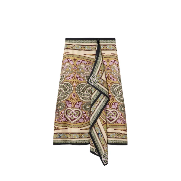 Scarf Skirt in Kells Light Green