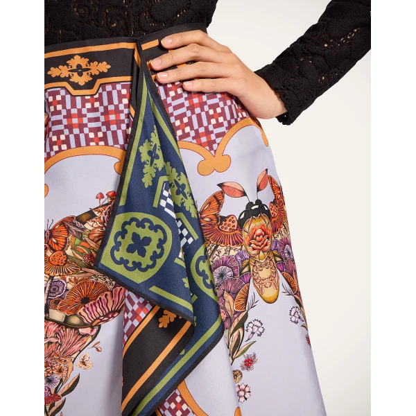 La DoubleJ Scarf Skirt in Mariposa Celeste, view 5