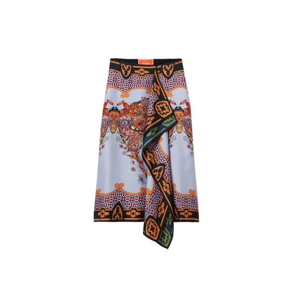 Scarf Skirt in Mariposa Celeste